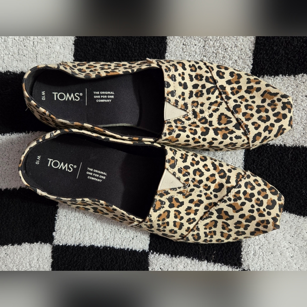 Women's leopard print TOMS size 10 - Picture 6 of 7